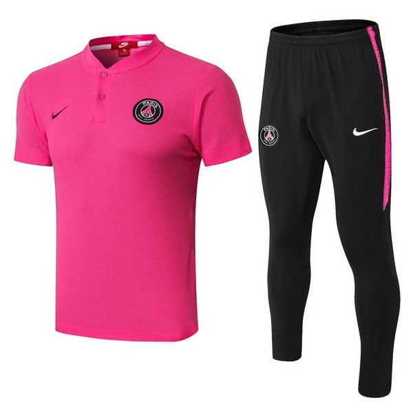 Polo Komplett Set Paris Saint Germain 2018-19 Pink Schwarz